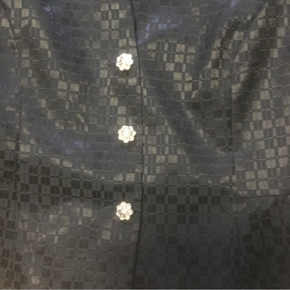 Nicolette Classic Black Women's Two-Piece Skirt Set with Subtle Texture Size 18 - Picture 3 of 8